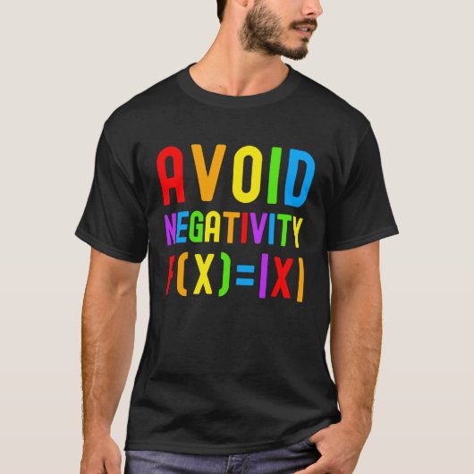 T-shirt Éviter la Négativité Enfants Math Math Équation (Devant)