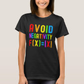 T-shirt Éviter la Négativité   Enfants Mathématiques Équat (Devant)