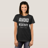 T-shirt Éviter la Négativité Maths Nerd (Devant entier)