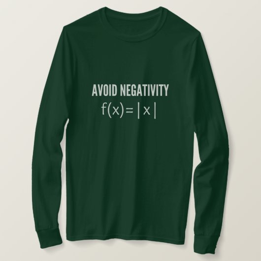 T-shirt éviter l'équation de maths de négativité (Design devant)