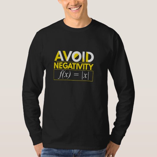 T-shirt Évitez la négativité Math Equation Math Enseignant (Devant)