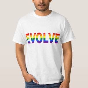 T-shirt ÉVOLUEZ dans des couleurs d'arc-en-ciel pour des