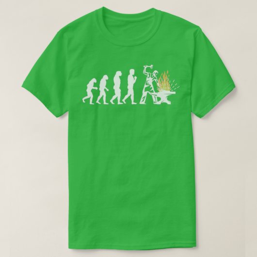 T-shirt Evolution Blacksmith Blacksmithing Genfemaker (Design devant)