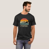 T-shirt Évolution Cheval Humour Cheval de selle (Devant entier)