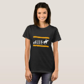T-shirt Évolution cool Rétro D'Un Cheval Racer Présente (Devant entier)