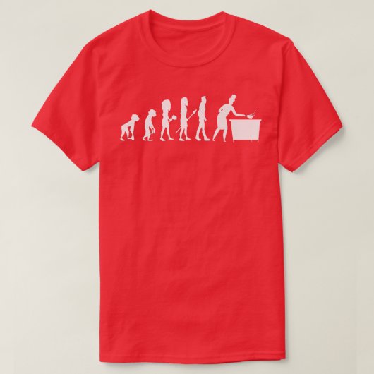 T-shirt Evolution Cuisinier Cuisine Chef Cuisine Gastronom (Design devant)