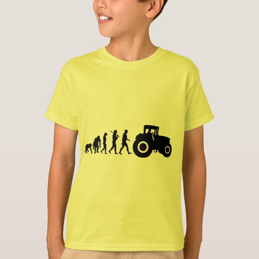 T-shirt Évolution d'agriculteurs d'élever des conducteurs (Devant)