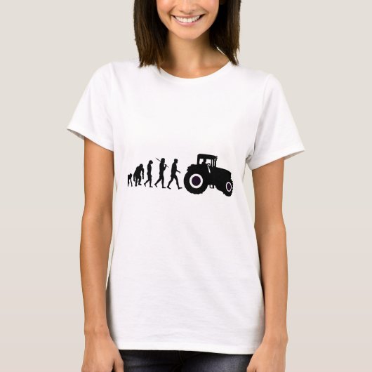T-shirt Évolution d'agriculteurs d'élever des conducteurs (Devant)