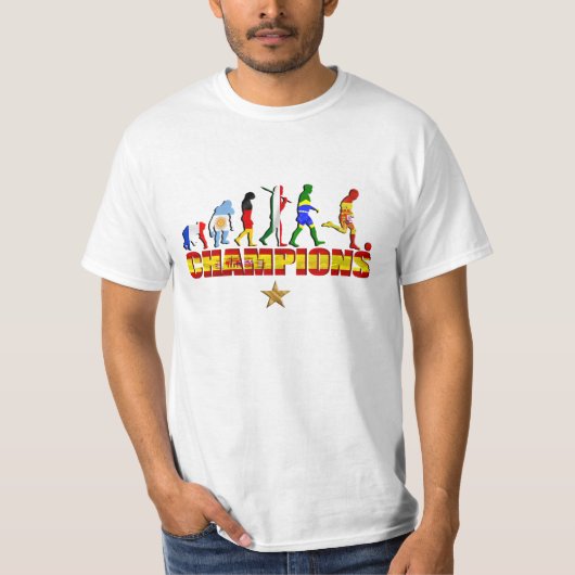 T-shirt Évolution de champion espagnol du monde de (Devant)