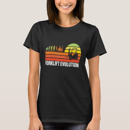 T-shirt Évolution de chariot élévateur Chariot élévateur d (Devant)