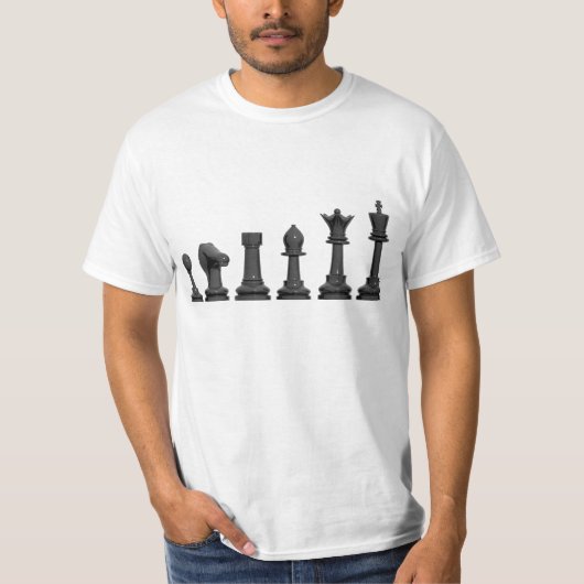 T-shirt Évolution de chemise d'échecs (Devant)