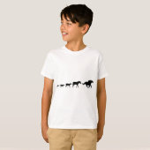T-shirt Évolution de cheval de course (Devant entier)