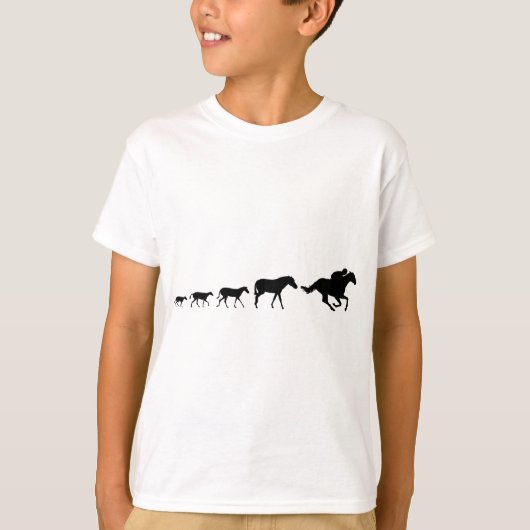 T-shirt Évolution de cheval de course (Devant)