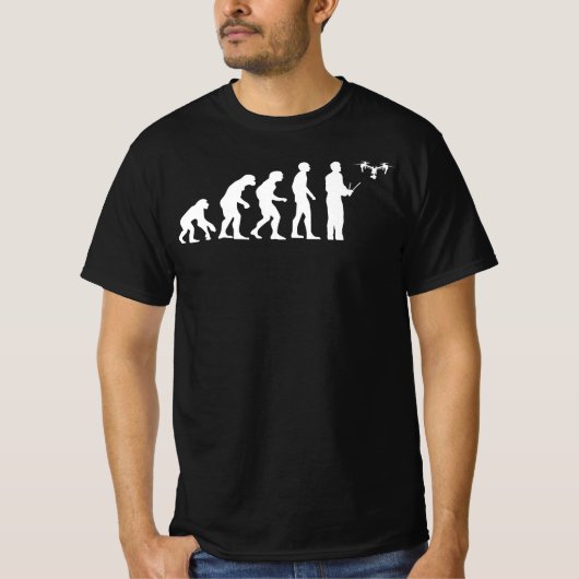 T-shirt Évolution de drone - Drôle pilote drone Ventilateu (Devant)