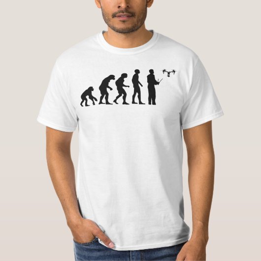 T-shirt Évolution de drone - Drôle pilote drone Ventilateu (Devant)