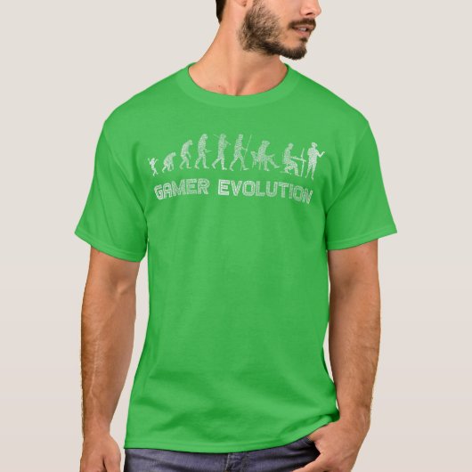 T-shirt Évolution de joueur console PC VR jeu vidéo jeu (Devant)