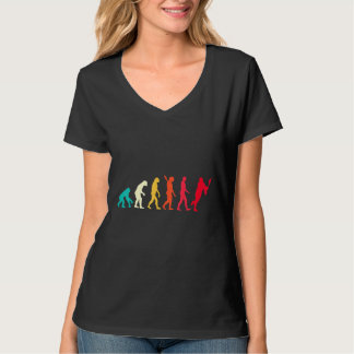 T-shirt Évolution de joueur de crosse entraîneur équipe