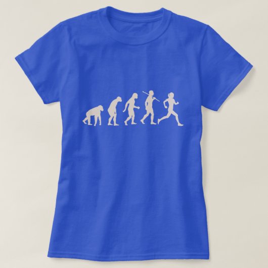 T-shirt Evolution De La Course - Runner Papa Maman (Design devant)