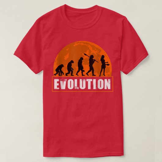 T-shirt Évolution de la cuisine humaine drôle Évolution de (Design devant)