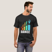 T-shirt Évolution de la danse break Danse break rétro (Devant entier)