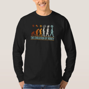 T-shirt Évolution de la monnaie Bitcoin Btc Crypto