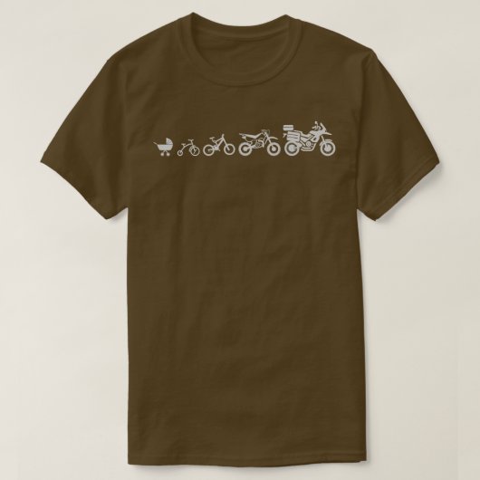 T-shirt Évolution De La Moto Aventure (Design devant)