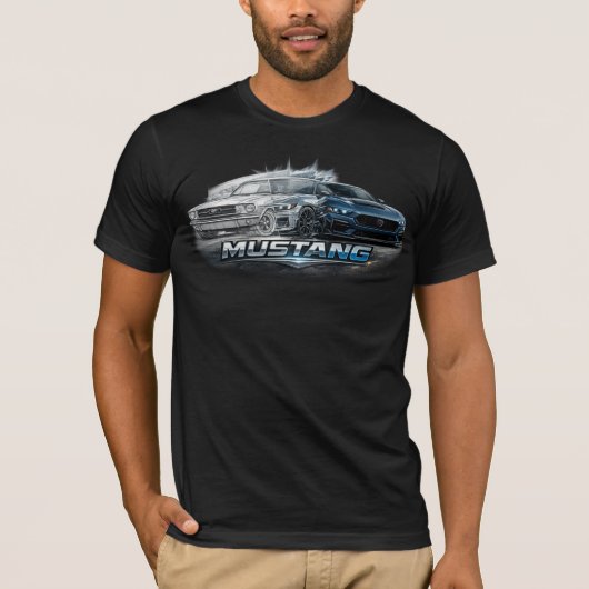 T-shirt Évolution de la Muscle Car Mustang de Classique à (Devant)