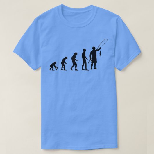 T-shirt Evolution de la pêche à la mouche drôle pêche pour (Design devant)