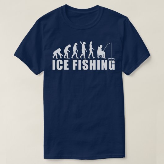 T-shirt Évolution de la pêche sur glace 1 (Design devant)