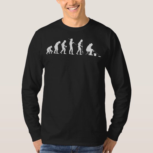T-shirt Évolution de la pêche sur glace Pêcheur sur glace (Devant)