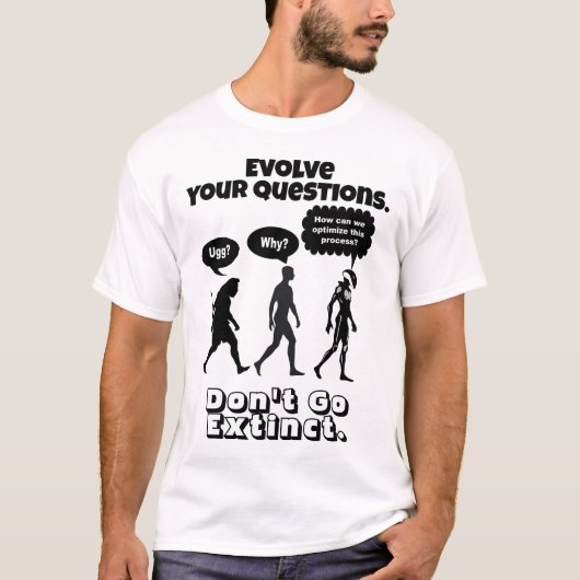 T-shirt Évolution de la pensée (Devant)