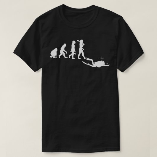 T-shirt Évolution de la plongée amusante Évolution de la p (Design devant)