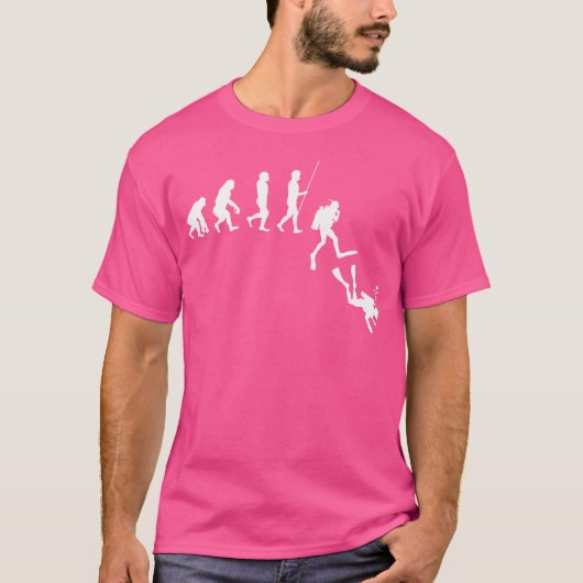 T-shirt Evolution De La Plongée Evolution De Man Drôle Plo (Devant)