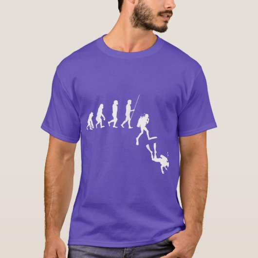 T-shirt Évolution de la plongée Plongeur Scuba drôle Évolu (Devant)