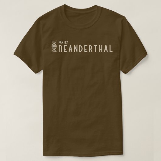 T-shirt Évolution de l'ADN néandertal en partie néandertal (Design devant)