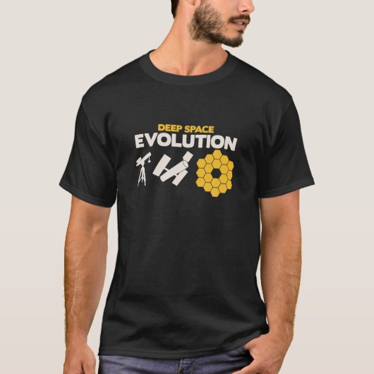 T-shirt Évolution De L'Astronomie Telescopes James Webb Sp (Devant)