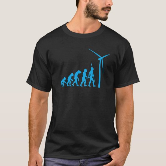 T-shirt Évolution de l'énergie éolienne renouvelable Premi (Devant)