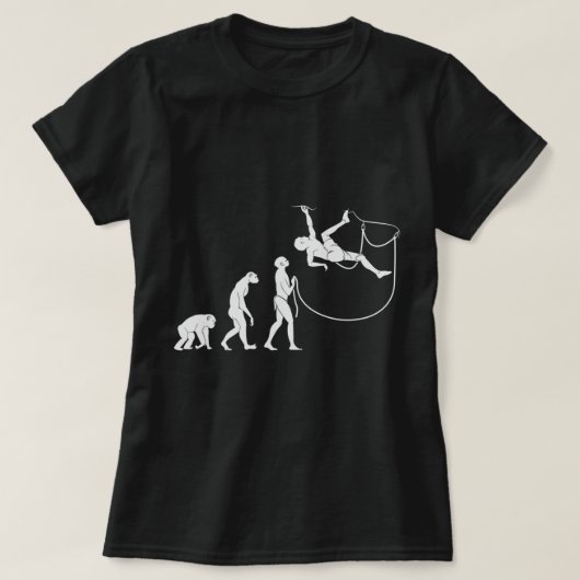 T-shirt Évolution De L'Escalade Rock Climber Fun Rock (Design devant)