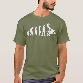 T-shirt Evolution de l'homme à Motocross Funny dirt bike