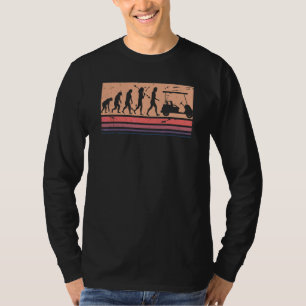 T-shirt Évolution de l'homme de style rétro golf