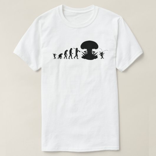 T-shirt Evolution de l'homme et du cafard amusant Graphiqu (Design devant)