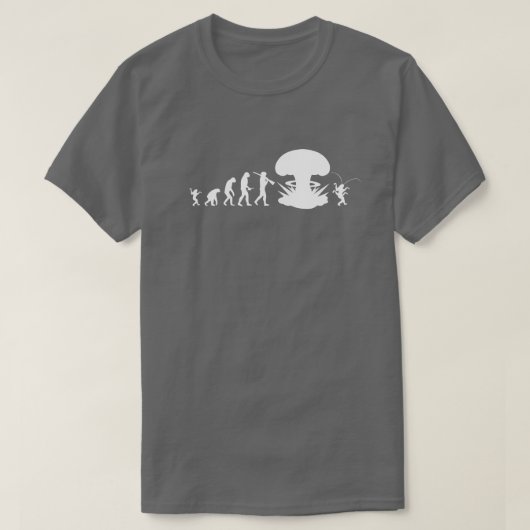 T-shirt Evolution de l'homme et du cafard amusant Graphiqu (Design devant)