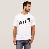 T-shirt Évolution de l'Homme Motocross Saut (Devant entier)