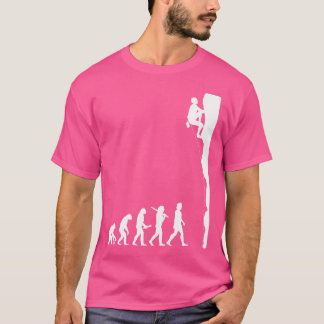 T-shirt Évolution de l'humanité Escalade Aide Escalade F