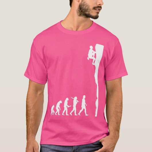 T-shirt Évolution de l'humanité Escalade Aide Escalade F (Devant)