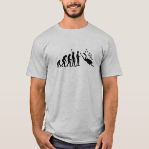 T-shirt Évolution de logo de plongée à l'air drôle