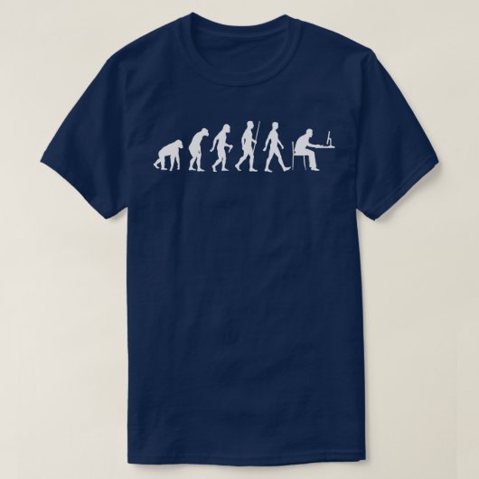 T-shirt Evolution de Man Computer Programmer Funny Geek Lo (Design devant)