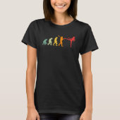 T-shirt Evolution de Man Kickboxing Evolution Funny Retro (Devant)