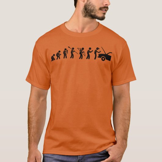 T-shirt Évolution de mécanicien automobile amis (Devant)