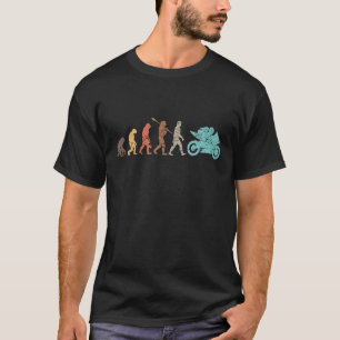T-shirt Évolution de moto ombre vintage motard moto